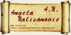 Angela Mališanović vizit kartica